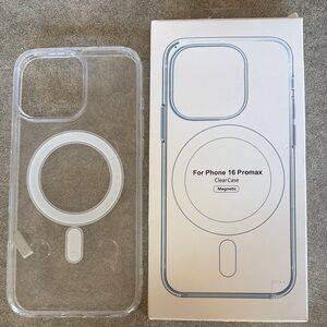 Clear Magnetic Phone Case for iPhone 16 Pro Max